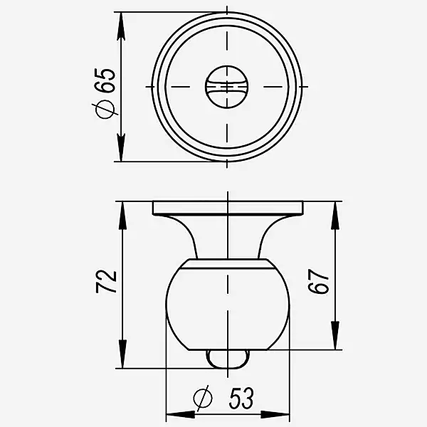 Ручка Ajax (Аякс) защелка DK682 PB-PS (6082 PB-P) (без фик.) золото 