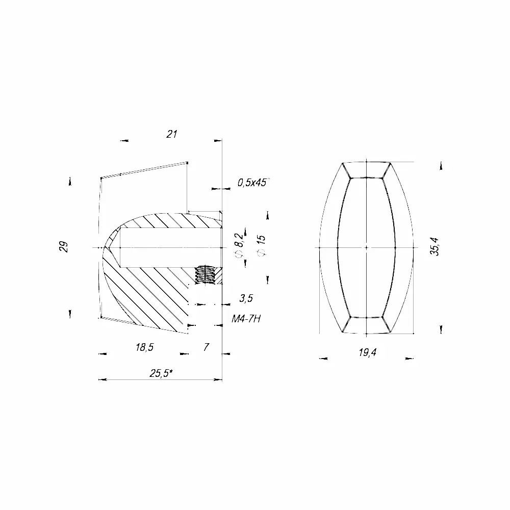 Вертушка Fuaro (Фуаро) на шток цилиндра T.Knob-RL (CB-RL) SSC-16 сатинированный хром 